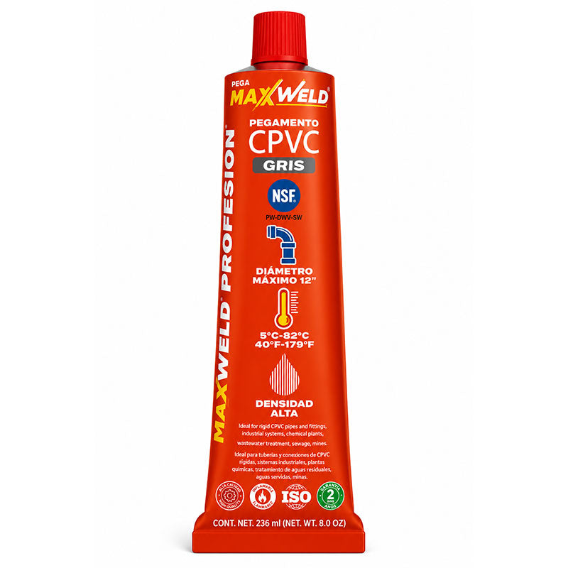 PEGAMENTO PARA CPVC GRIS, USO INDUSTRIAL, 25 ML. PEGAMAXX WELD, '2416