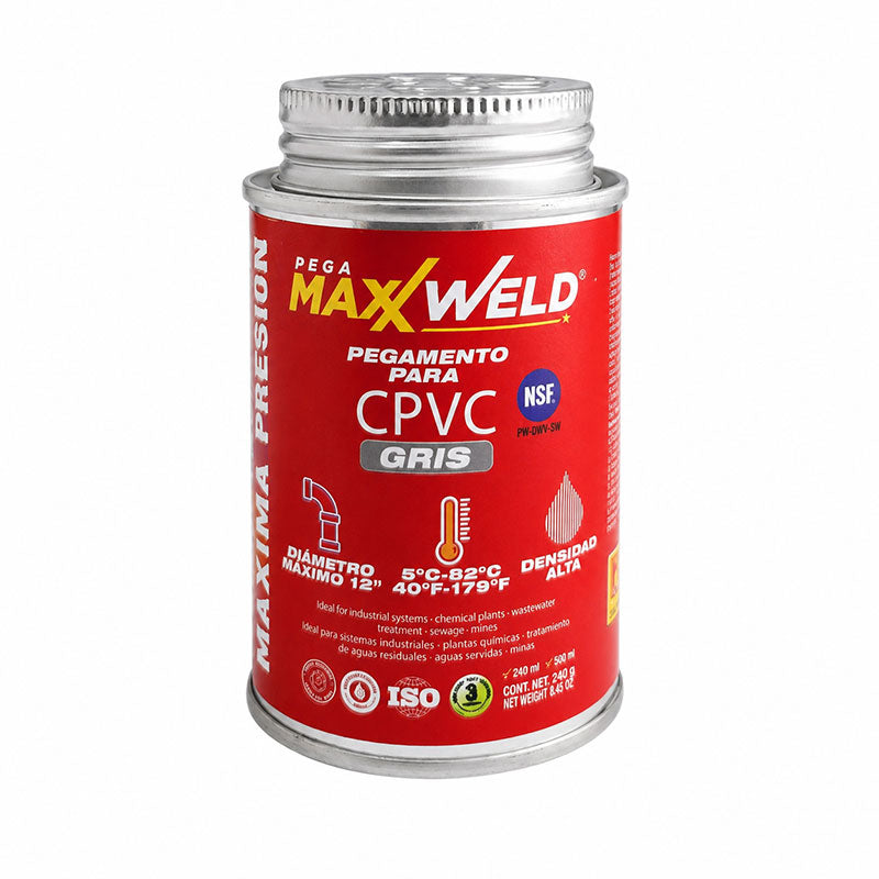 PEGAMENTO PARA CPVC GRIS, USO INDUSTRIAL, 118 ML, PEGAMAXX WELD, '2418