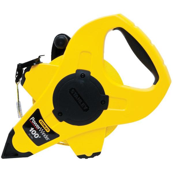 Cinta métrica de 100 metros x 1/2 plg, Power Winder, 34-776s, Stanley, 34-776S