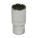 Copa de 12 lados de 28mm, raiz 1/2 plgs, de profundidad, Stanley, 4-86-436
