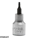 Copa punta Torx T-10s, raíz 1/2 plgs, Stanley, 4-93-360