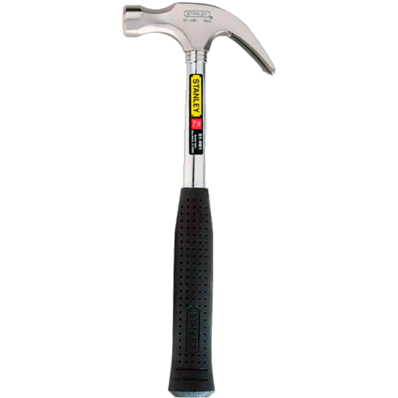 MARTILLO DE UÑA DE 20 ONZAS, CABO DE METAL, STANLEY, 51-082