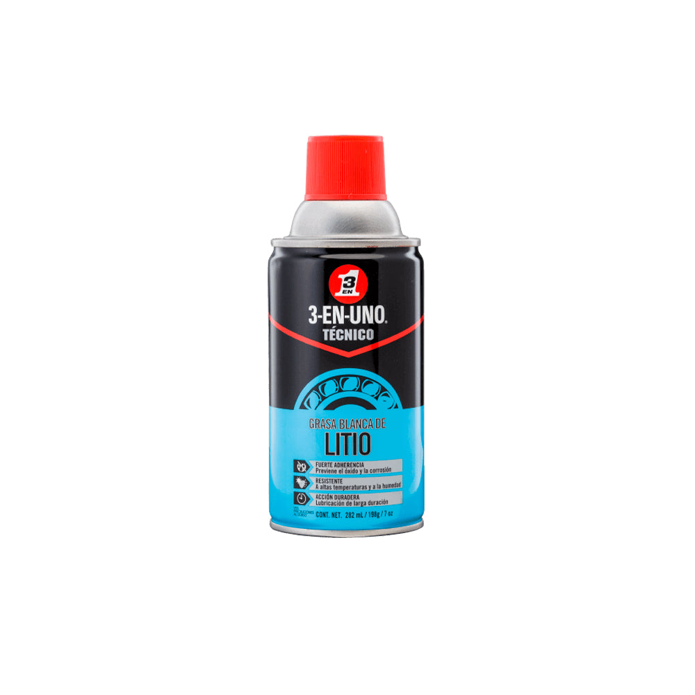 GRASA BLANCA DE LITIO EN AEROSOL, 7 ONZAS. 3EN1, '520382