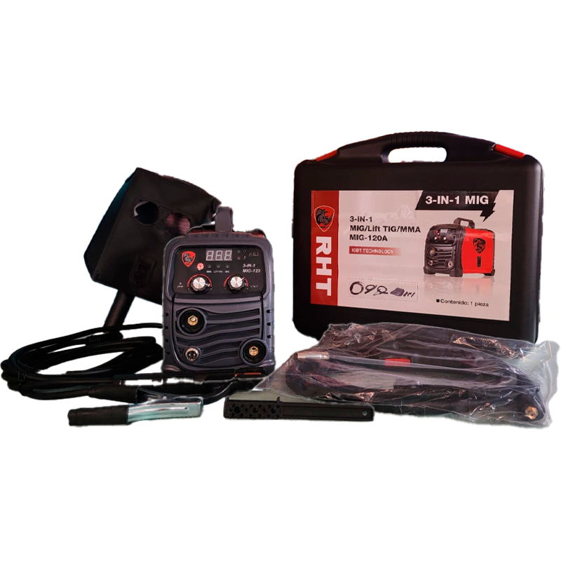 Soldadora inverter 3 en 1 de 120 amps, RTH, 521052