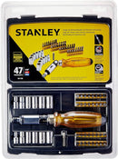 Juego de desarmador ratch con copas y puntas, 47 piezas, Stanley, 68-736