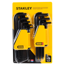 Juego de 21 llaves Allen punta redonda, milimétricas y pulgadas, Stanley, 69-258