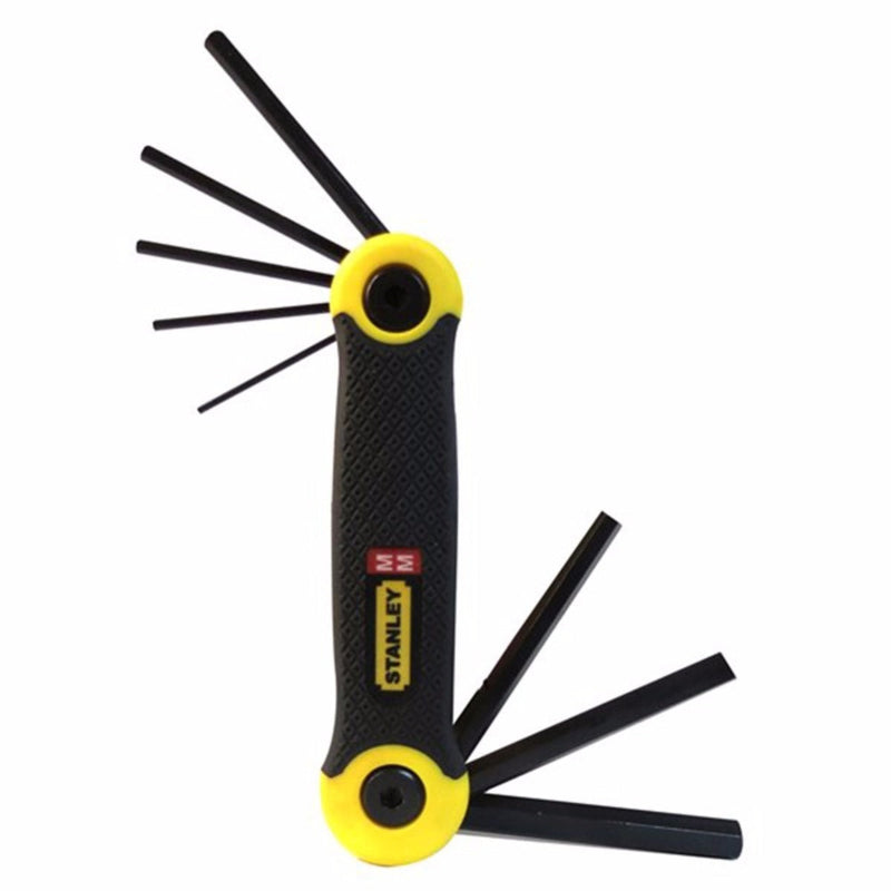Juego de 8 llaves Allen plegables, milimétricas, Stanley, 69-264