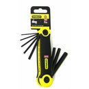 Juego de 8 llaves Allen plegables, milimétricas, Stanley, 69-264