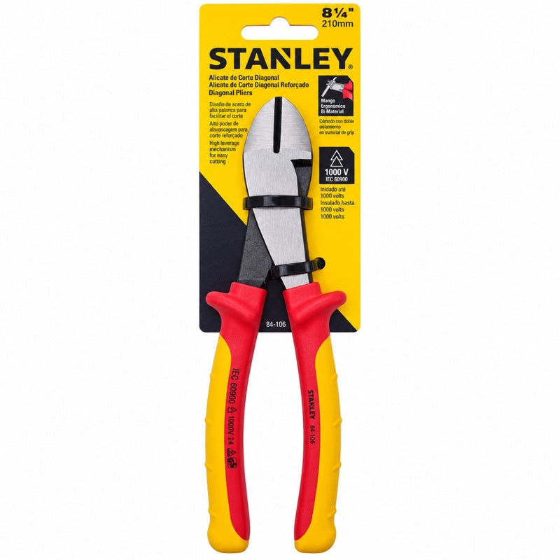 Alicate aislado corta alambres de alto poder de 8 plgs, 84-005, Stanley