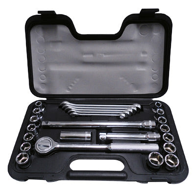 JUEGO DE COPAS, 25 PIEZAS, ENCASTRE DE 1/2", MEDIDAS EN MM, 86-737, STANLEY