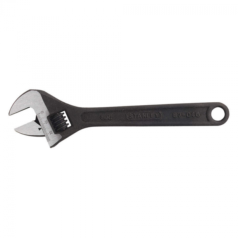 Llave ajustable de 8 pulgadas, Fosfatada, Stanley, 87-046la