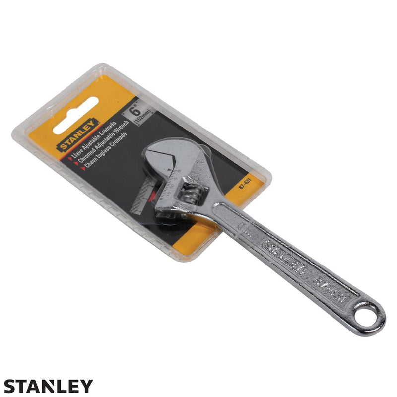 Llave ajustable de 6 pulgadas, Cromada, Stanley, 87-431la