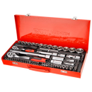 Juego de copas raíz 1/2 y 1/4 plgs, Extol, 8818370