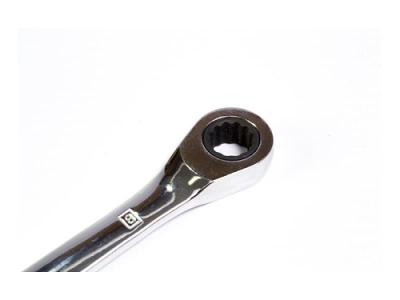Llave combinada, cola corona, con ratch, 8mm, Stanley, 91-973