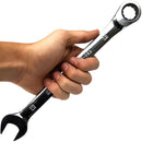 Llave combinada, cola corona, con ratch, 17mm, Stanley, 91-984