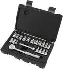 Juego de copas, raíz 1/4 plgs, 20 piezas, Stanley, 92-802