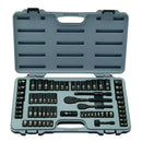 JUEGO DE 69 HERRAMIENTAS MECANICAS, CROMO NEGRO, RAIZ DE 3/8 PULGADAS, LLAVES CON MALETA PLASTICA. MARCA STANLEY, 92-824
