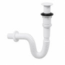 SIFON PLASTICO PRACTIK PARA LAVAMANOS, REJILLA BLANCA. FAMA