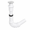 SIFON PLASTICO CORRUGADO PARA LAVAMANOS, REJILLA INOXIDABLE, 65 CM. FAMA