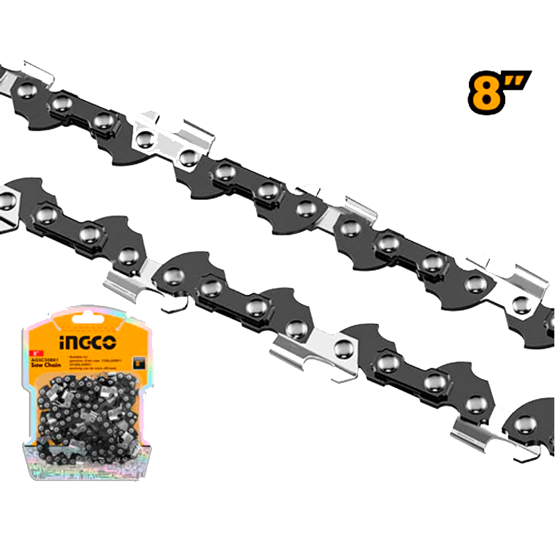 Cadena para motosierra de 8" en marca INGCO, AGSC50801