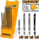 Cuchillas para caladora, juego de 8 unidades, ingco, AKD8088