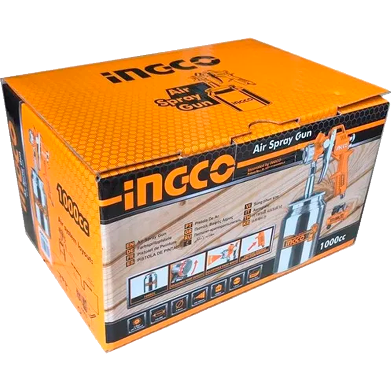 Pistola para pintar neumatica con deposito de 1000ml marca INGCO, ASG3101
