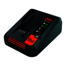 CARGADOR DE BATERIAS DE LITIO, 12 VOLTIOS A 20 VOLTIOS 2AMP CARGA RAPIDA. BLACK AND DECKER