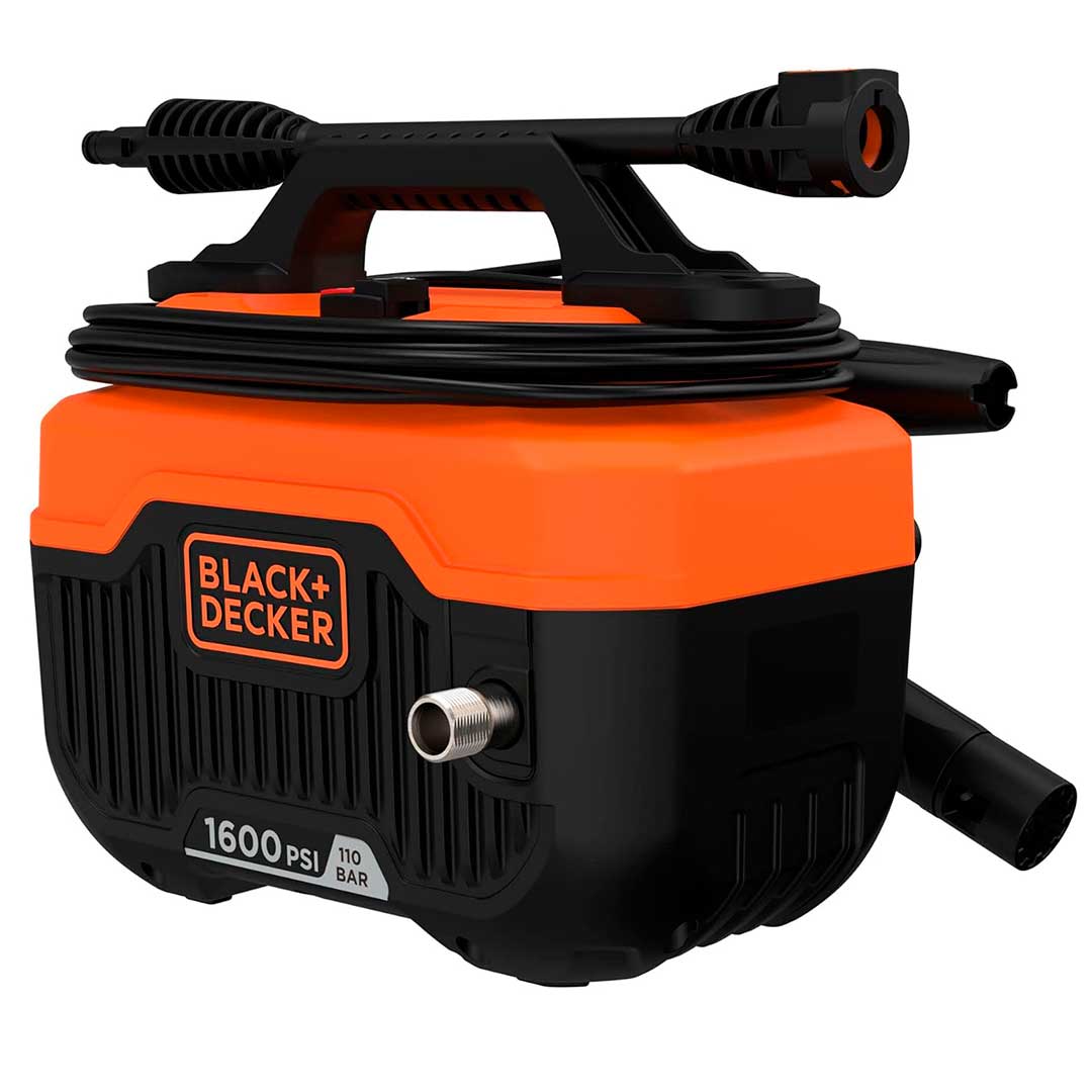 HIDROLAVADORA DISEÑO COMPACTO DE 1,300 WATTS, 1,600 PSI, FUNCION DE AUTO-ASPIRACION. MARCA BLACK AND DECKER, BEPW1600H-B3