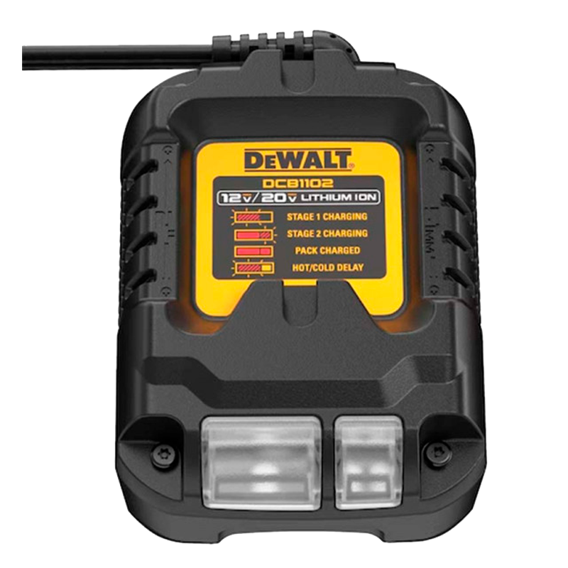 Cargador de baterías de 12 a 20 voltios de 2 Ah, Dewalt, DCB1102-B3