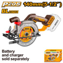 Sierra circular de 5 1/2" motor sin carbones (Brushles), INGCO, CSLI1402