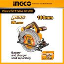 Sierra circular de 6 1/2" motor sin carbones (Brushles), INGCO, CSLI1652