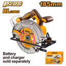 Sierra circular de 7 1/4 inalámbrica marca INGCO, CSLI1851