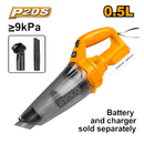 Aspiradora inalámbrica de 0.5 litros marca INGCO, CVLI201261