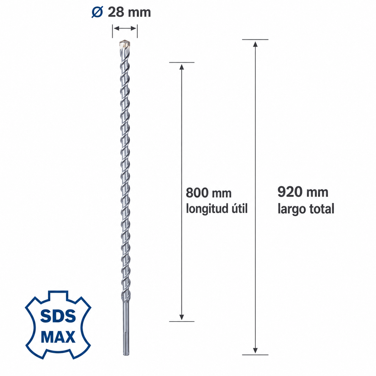 BROCA SDS MAX 28 X 920MM RAM X BOSCH H009019