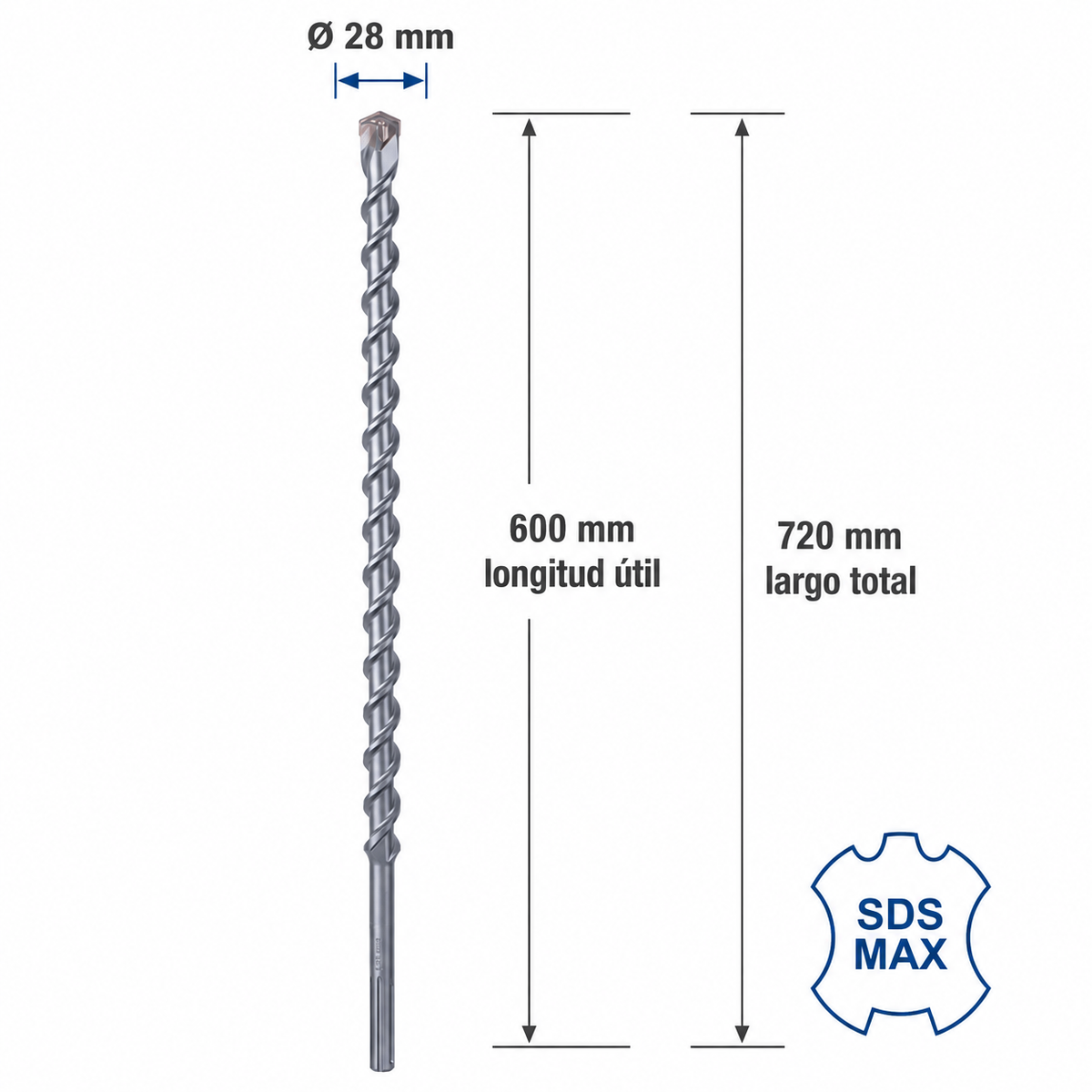 BROCA SDS MAX 28 X 720MM  BOSCH H009062