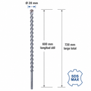BROCA SDS MAX 28 X 720MM  BOSCH H009062