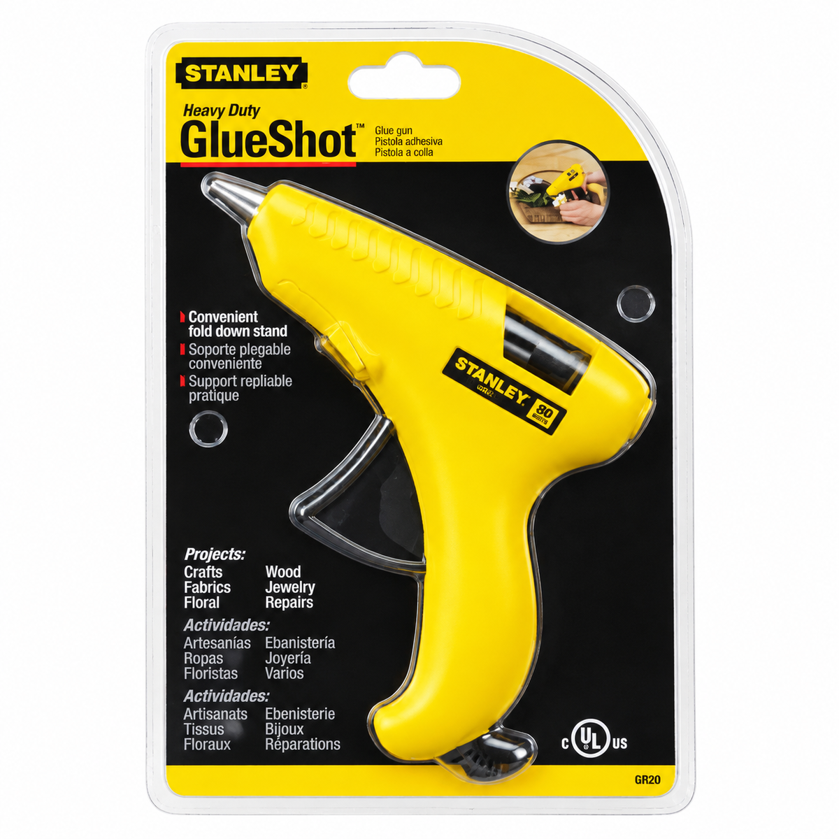 PISTOLA DE SILICON DE 30 WATTS, STANLEY, GR20