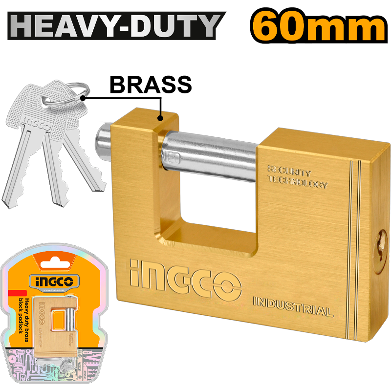 Candado de alta seguridad de 60MM en marca INGCO, DBBPL0602