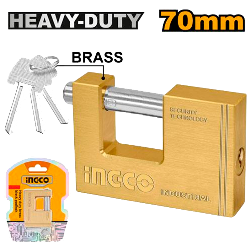 Candado de alta seguridad de 70MM en marca INGCO, DBBPL0702