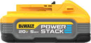 BATERIA POWERSTACK, 20 VOLTIOS MAX DE 5 AMP/HORA, COMPACTA Y LIGERA, DE LITIO. MARCA DEWALT