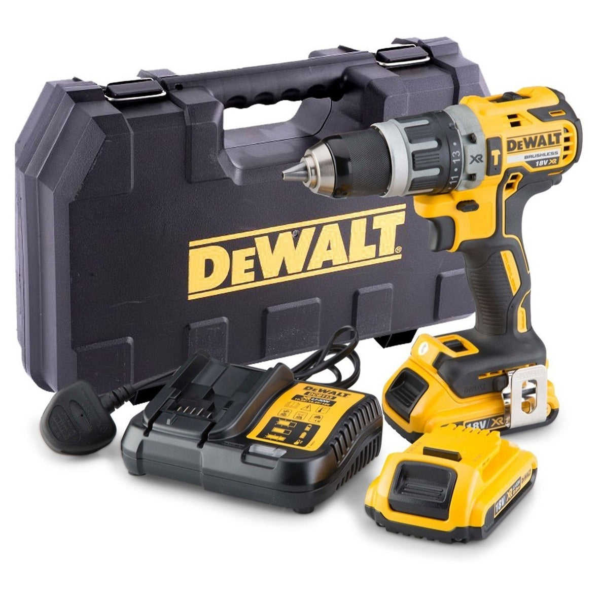 BARRENO ATORNILLADOR PERCUTOR INALAMBRICO DE 20 VOLTIOS, MANDRIL DE 1/2 PLG, 460 WATTS DE SALIDA, DCD796D2-B3, DEWALT