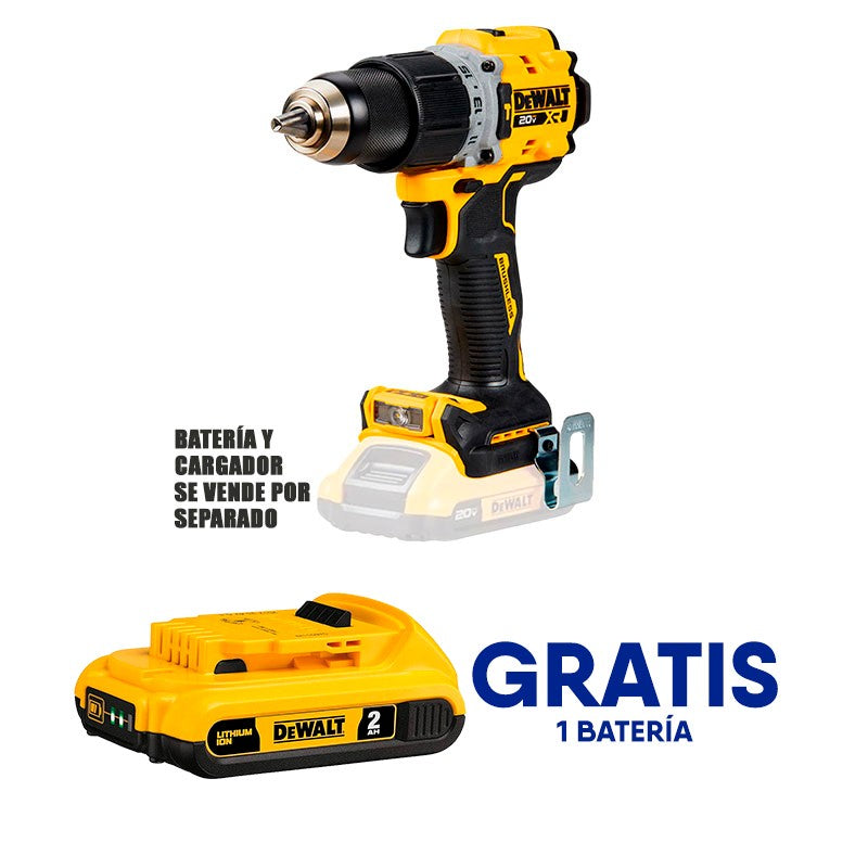 Barreno percutor inalámbrico de 1/2 plg, Dewalt, DCD805B-OF1