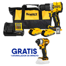 Barreno percuor inalámbrico con atornillador de impacto gratis DEWALT DCD806D2-7871B