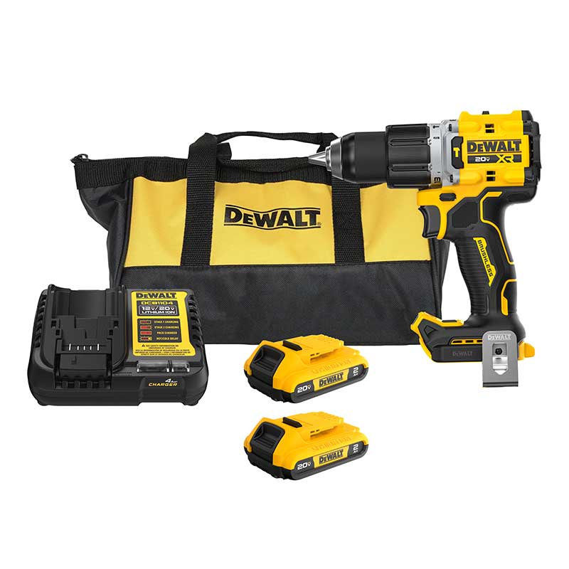 Barreno percutor inalámbrico de 1/2 plg 20 voltios DEWALT DCD806D2-B3