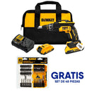 ATORNILLADOR P/TABLAYESO INALAMBRICO 20 VOLTIOS, BRUSHLESS, 2 BATERIAS, CARGADOR Y BOLSO, GRATIS JUEGO DE PUNTAS. DEWALT