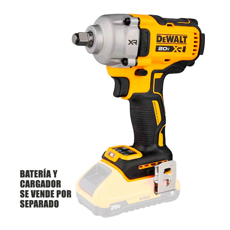 LLAVE DE IMPACTO INALAMBRICA 1/2 PLG, 20V, 600 PIE/LIBRA, BRUSHLESS, GRATIS BATERIA. (BARE TOOL). DEWALT, DCF891B-OF1