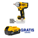 LLAVE DE IMPACTO INALAMBRICA 1/2 PLG, 20V, 600 PIE/LIBRA, BRUSHLESS, GRATIS BATERIA. (BARE TOOL). DEWALT