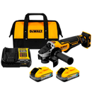 Esmeriladora inalámbrica de 4 1/2 plg con baterías Powerstack y cargador Dewalt DCG413H2-B3