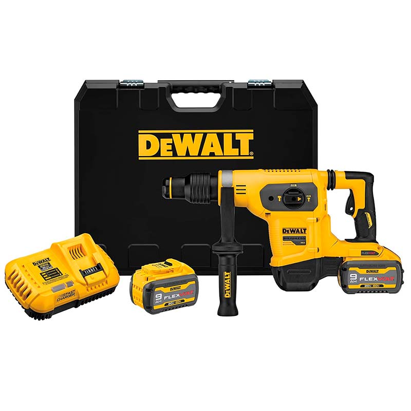 ROTOMARTILLO SDS MAX 1 9/16, INALAMBRICO 60V FLEXVOLT, BRUSHLESS, IMPACTO 6.1 JOULES, 2 BATERIAS 9AH Y CARGADOR. DEWALT, DCH481X2