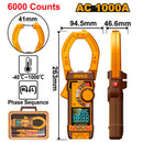 Amperímetro digital de gancho 1,000 amperios en marca INGCO, DCM610001